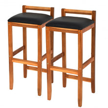 Load image into Gallery viewer, Set of 2 Acacia Solid Wood Counter Height Bar Stool
