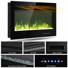 Load image into Gallery viewer, 36 &quot; Electric Wall Mounted Fireplace with Multicolor Flame
