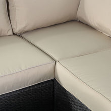 Load image into Gallery viewer, 4 pcs Patio Rattan Wicker Cushioned Sofa Set
