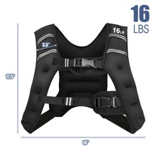 Load image into Gallery viewer, 16LBS Workout Weighted Vest with Mesh Bag Adjustable Buckle
