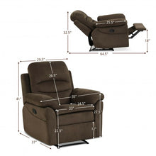 Load image into Gallery viewer, Manual Reclining Single Sofa with Footrest-Brown
