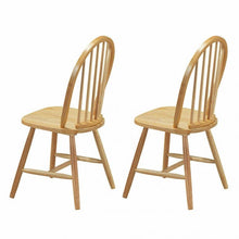 Load image into Gallery viewer, Set of 2 Vintage Windsor Dining Side Wood Chairs
