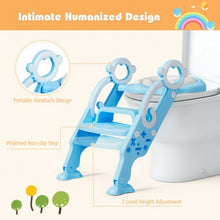 Load image into Gallery viewer, Adjustable Foldable Toddler Toilet Training Seat Chair-Blue
