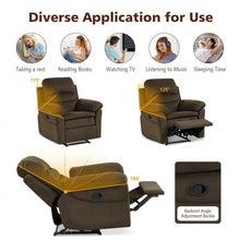 Load image into Gallery viewer, Manual Reclining Single Sofa with Footrest-Brown

