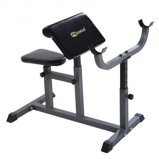 Adjustable Commercial Preacher Arm Curl Weight Bench