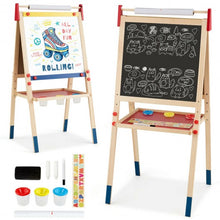 Load image into Gallery viewer, All-in-One Wooden Height Adjustable Kid&#39;s Art Easel
