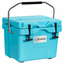 Load image into Gallery viewer, 16 Quart Portable Ice Cooler with 24 Cans-Blue
