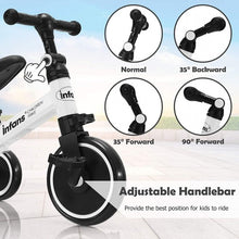 Load image into Gallery viewer, 3 in 1 3 Wheel Kids Tricycles with Adjustable Seat &amp; Handlebarfor Ages 1-3-White
