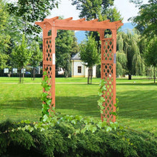 Load image into Gallery viewer, 7 ft Garden Wooden High Arbor Arch Plant Pergola
