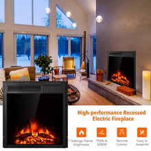 Load image into Gallery viewer, 22.5&quot; Electric Fireplace Insert Freestanding and Recessed Heater
