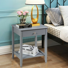 Load image into Gallery viewer, Wooden Nightstand  End Table Storage Display -Gray
