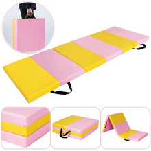 Load image into Gallery viewer, 6&#39; x 2&#39; x 2.5&quot; 3-Fold Gymnastics Tumbling Fitness Mat
