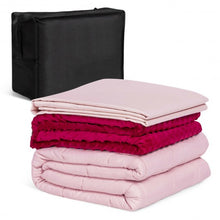 Load image into Gallery viewer, 60&quot; x 80&quot; Weighted Blanket with Hot &amp; Cold Duvet Covers -Pink
