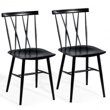 Load image into Gallery viewer, Set of 2 Armless Cross Back Kitchen Dining Side Chairs
