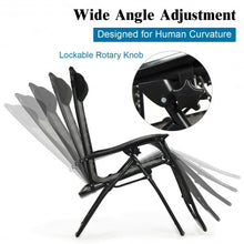 Load image into Gallery viewer, 2Pcs Folding Patio Rattan Zero Gravity Lounge Chair-Coffee
