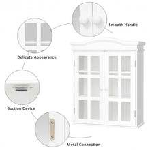 Load image into Gallery viewer, Wall-Mount Bathroom Double Doors Shelved Storage Cabinet
