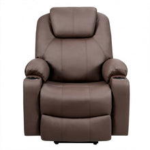 Load image into Gallery viewer, Electric Power Lift Leather Massage Sofa-Brown
