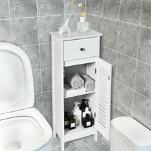 Load image into Gallery viewer, Woodern Bathroom Floor Storage Cabinet with Drawer and Shutter Door
