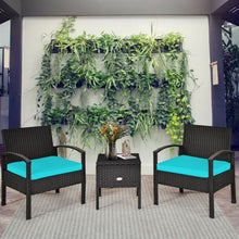 Load image into Gallery viewer, 3 Piece Patio Furniture Set PE Rattan Wicker Sofa Set with Washable Cushion-TU
