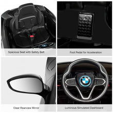 Load image into Gallery viewer, 12V Licensed BMW I8 Kids Ride On Car-Black
