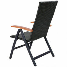 Load image into Gallery viewer, Patio Adjustable Aluminum Folding Back Rattan Recliner Chair
