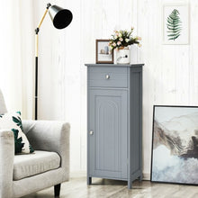 Load image into Gallery viewer, Wooden Storage Free-Standing Floor Cabinet with Drawer and Shelf-Gray
