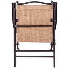 Load image into Gallery viewer, Set of 2 Patio Folding Sling Back Camping Deck Chairs-Beige
