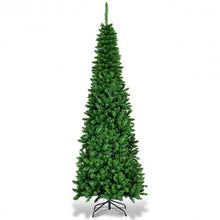 Load image into Gallery viewer, 6.5&#39; / 7.5&#39; Pre-Lit Hinged Artificial Pencil Christmas Tree-7.5 ft

