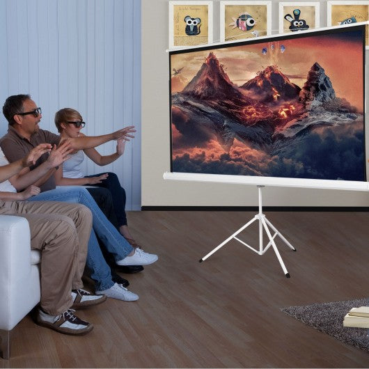 Portable 16:9 Pull-up Matte Tripod Projector