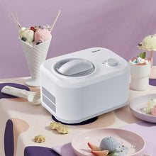 Load image into Gallery viewer, 1.1 QT Ice Cream Maker Automatic Frozen Dessert Machine with Spoon-White
