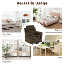 Load image into Gallery viewer, Manual Reclining Single Sofa with Footrest-Brown
