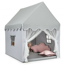 Load image into Gallery viewer, Kids Large Play Castle Fairy Tent with Mat-Gray
