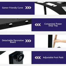 Load image into Gallery viewer, 63&quot; Gaming Desk T- Shaped Computer Desk Gamer Table-Black
