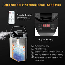 Load image into Gallery viewer, Portable Personal Steam Sauna Spa with 3L Blast-proof Steamer Chair-Black
