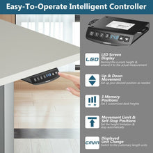 Load image into Gallery viewer, Electric Adjustable Standing up Desk Frame Dual Motor with Controller-Gray
