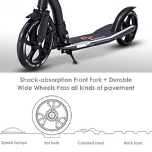 Load image into Gallery viewer, Adjustable Foldable Aluminum Kids Kick Scooter w/ Shoulder Strap-Black
