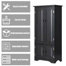 Load image into Gallery viewer, Accent Storage Cabinet Adjustable Shelves-Black
