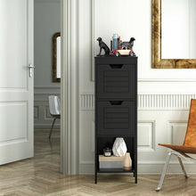 Load image into Gallery viewer, Bathroom Wooden Floor Cabinet Multifunction Storage Rack Stand Organizer-Black
