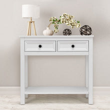 Load image into Gallery viewer, Entryway Hallway Hall 2 Drawer Console Table with Shelf
