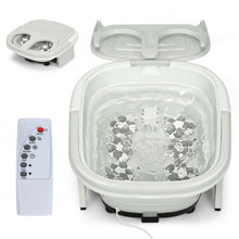 Load image into Gallery viewer, Foldable Foot Spa Bath Motorized Massager with Bubble Red Light Timer Heat-Gray
