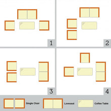 Load image into Gallery viewer, 4 pcs Patio Garden Rattan Furniture Set Coffee Table Cushioned Sofa
