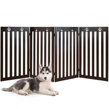 Load image into Gallery viewer, 36&quot; Folding Wooden Freestanding Pet Gate  with 360° Hinge-Espresso

