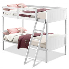 Load image into Gallery viewer, Wooden Bunk Beds Convertable 2 Individual Beds-White
