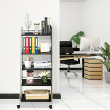 Load image into Gallery viewer, 5 Tiers Storage Cart Rack Utility Shelf
