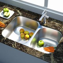 Load image into Gallery viewer, 32&quot; Stainless Steel Double Bowl Kitchen Sink
