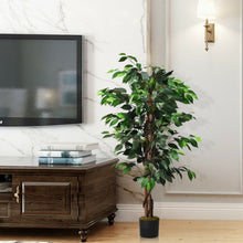 Load image into Gallery viewer, 4 Feet In/Outdoor Trunks Artificial Ficus Silk Tree
