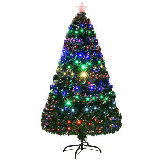 5' / 6' / 7' Multicolor LED Fiber Optic Artificial Christmas Tree-6'