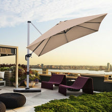 Load image into Gallery viewer, 10 Ft 360 Degree Tilt Aluminum Square Patio Offset Cantilever Umbrella-Tan
