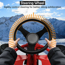 Load image into Gallery viewer, Kids Snow Sled w/ Steering Wheel &amp; Double Brakes Pull Rope
