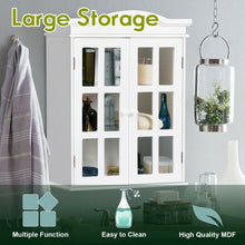 Load image into Gallery viewer, Wall-Mount Bathroom Double Doors Shelved Storage Cabinet

